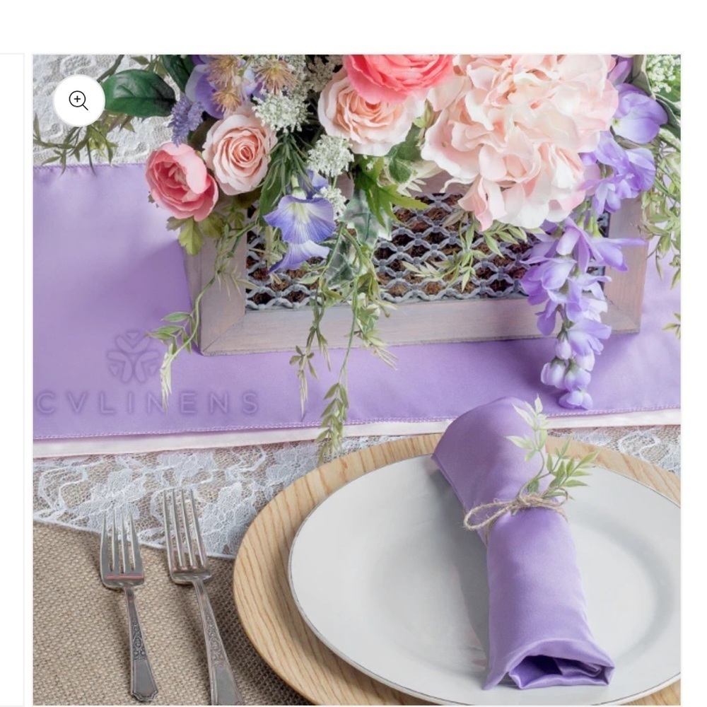 Lavender Satin 20 x 20 Napkin (20) - Picture 3 of 4